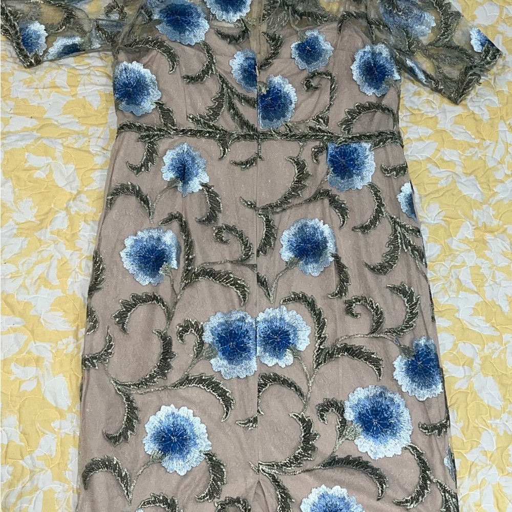 Elegant Floral Embroidered Dress